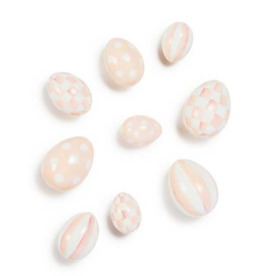 MacKenzie-Childs Rosy Eggs, Set of 9