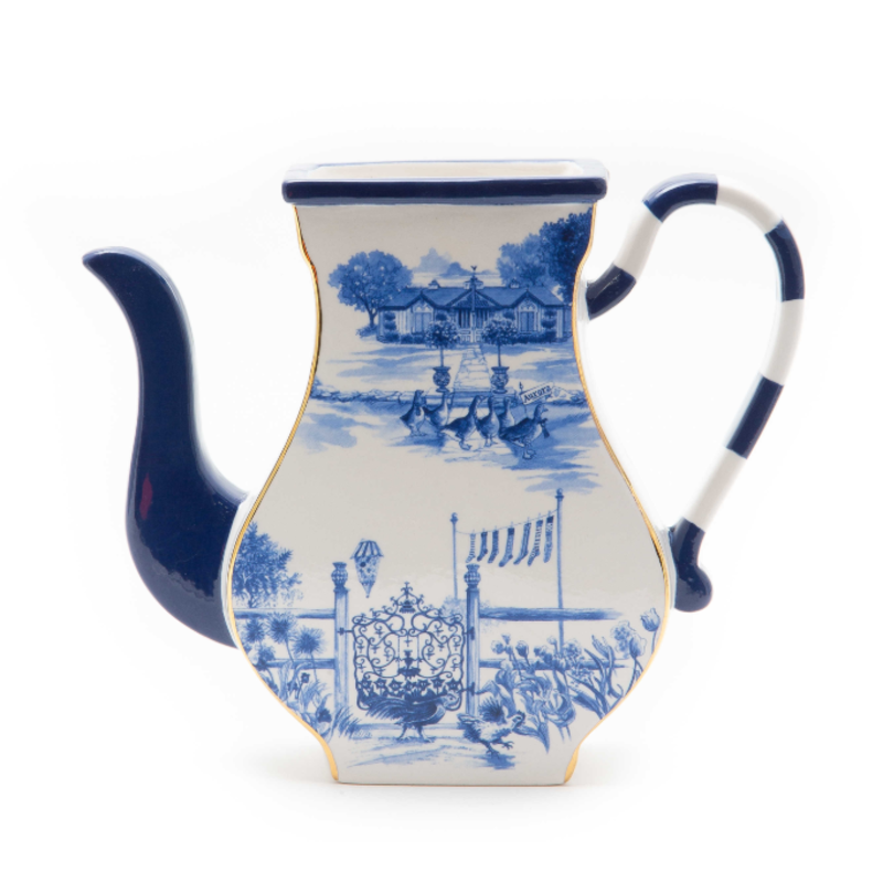 Royal Toile Teapot Vase