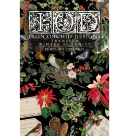 Iron Orchid Designs Winter Botanist Transfer