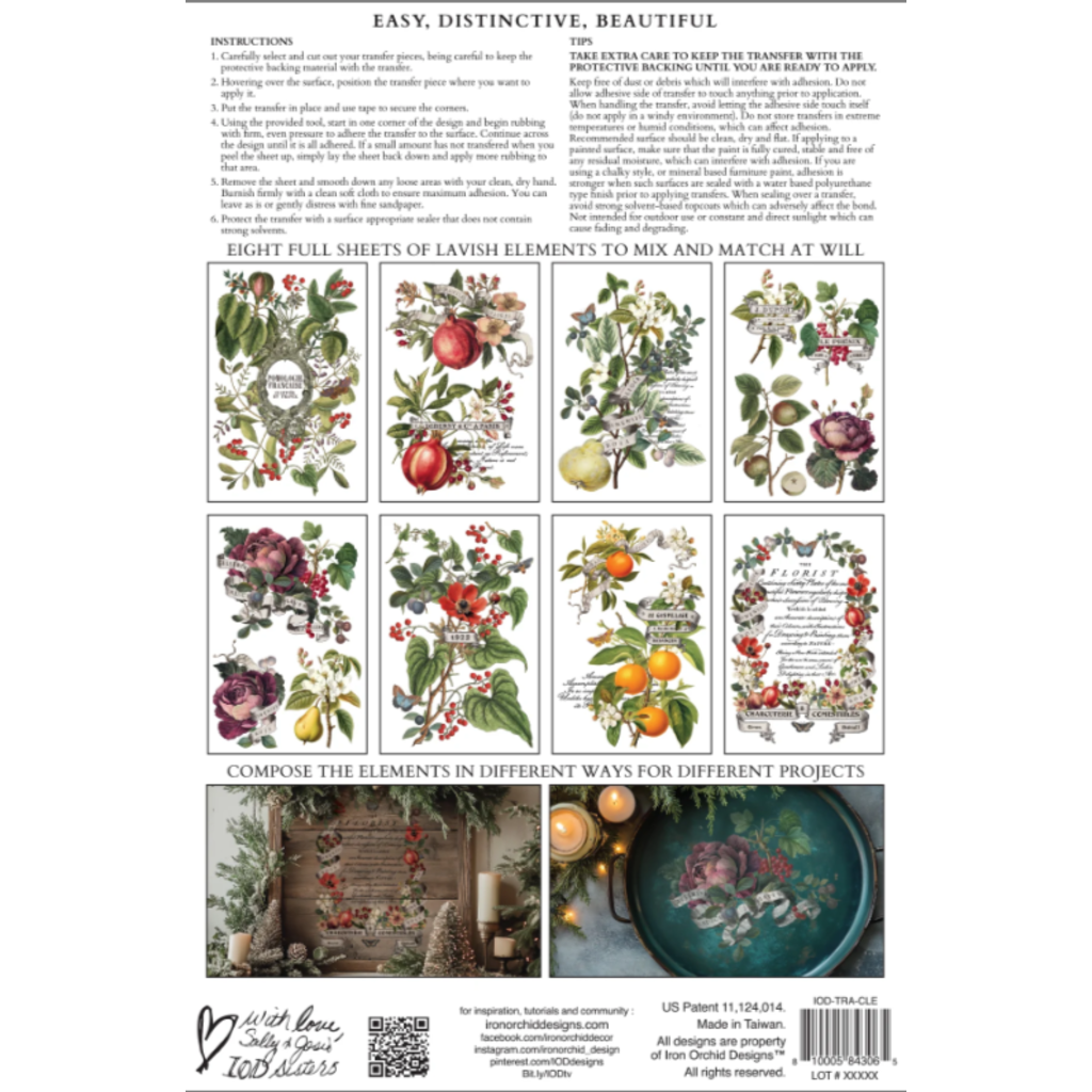 Iron Orchid Designs Clementine Transfer