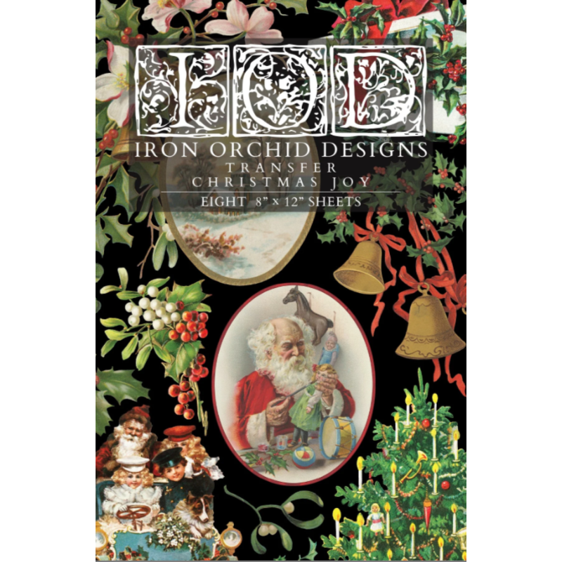 Iron Orchid Designs Christmas Joy Transfer