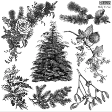 Holly & Pine Stamp