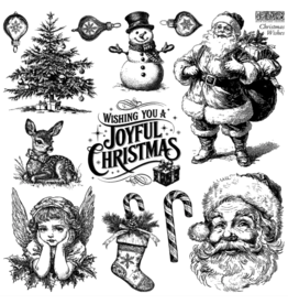 Iron Orchid Designs Christmas Wishes Stamp