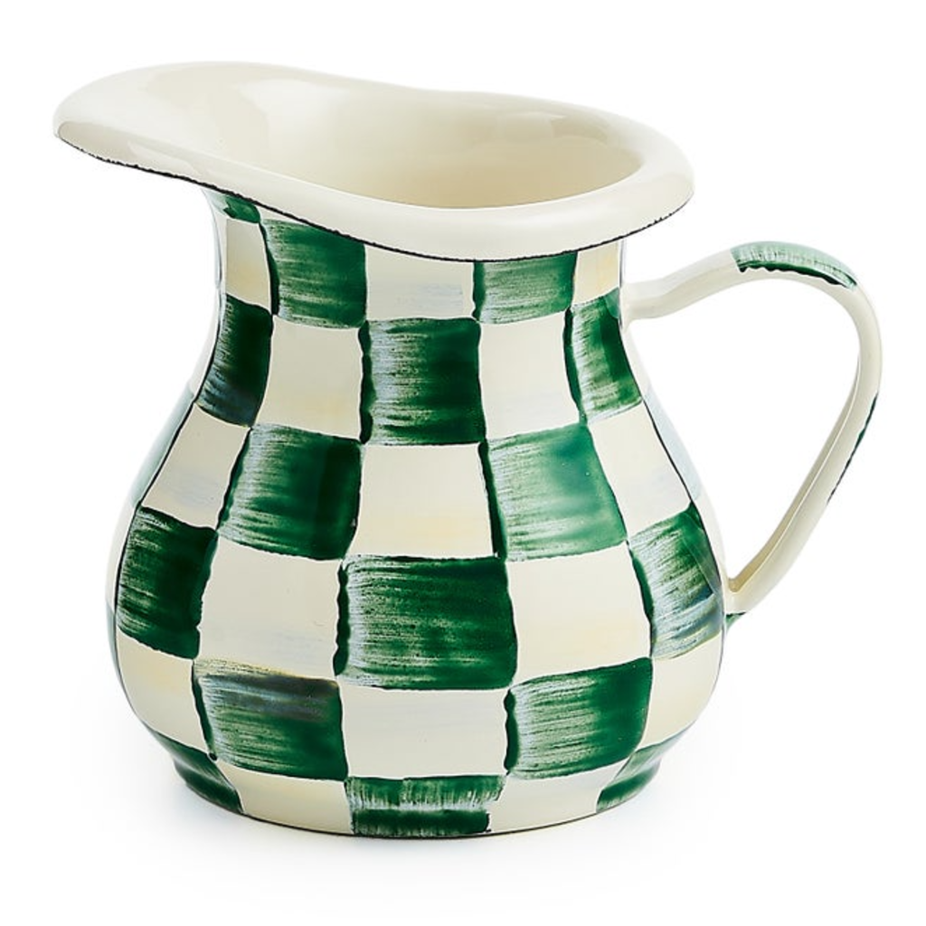 MacKenzie-Childs Emerald Check Creamer