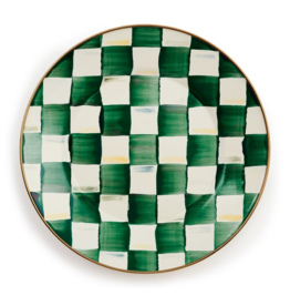 Emerald Check Dinner Plate