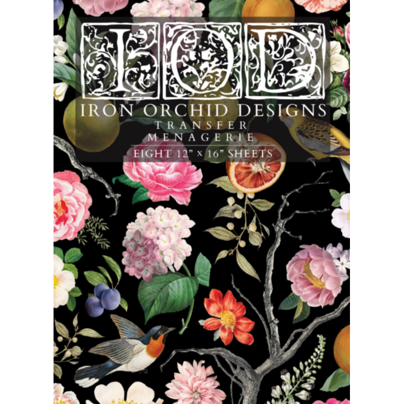 Iron Orchid Designs Menagerie Transfer