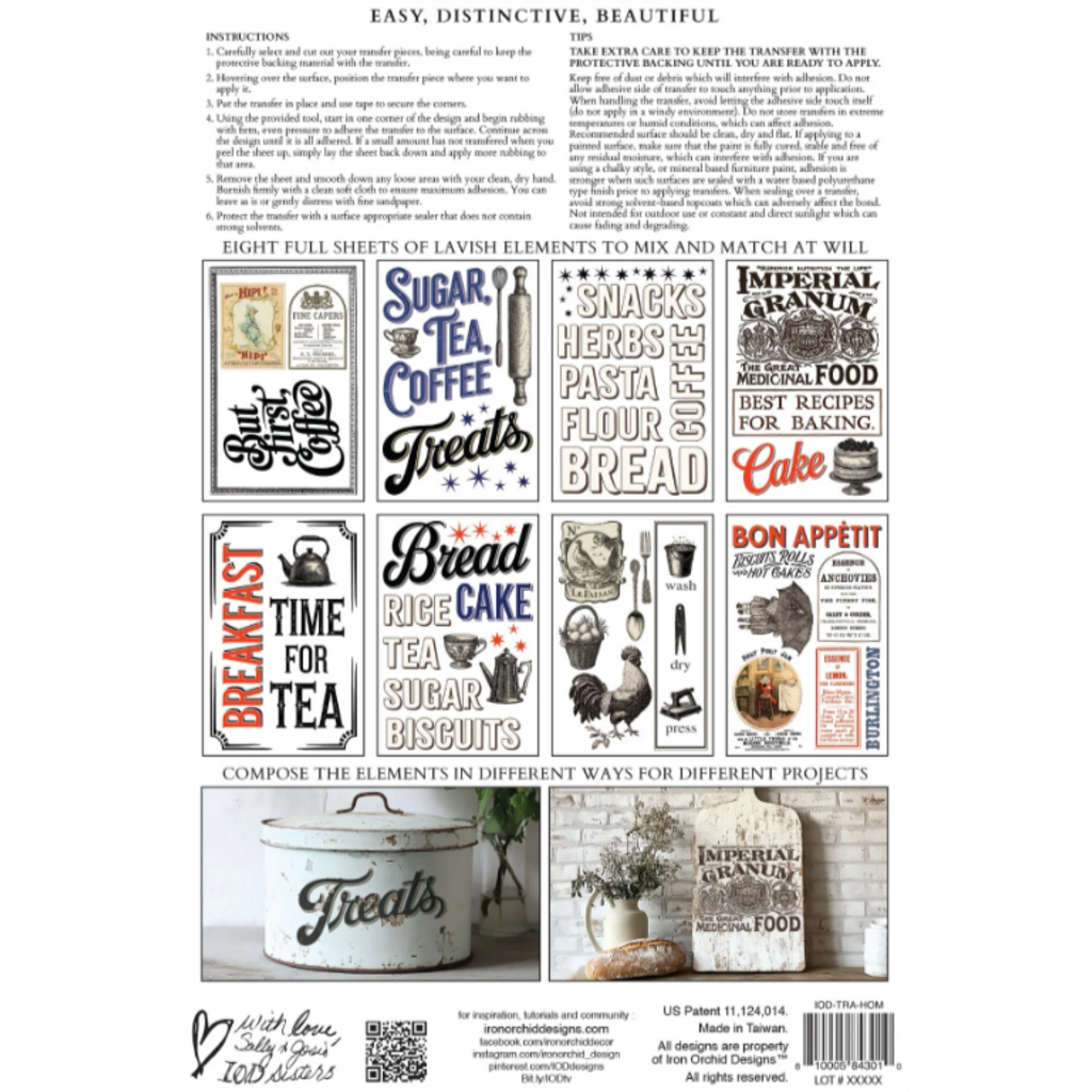 Iron Orchid Designs Home Sweet Home Transfer