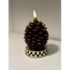 MacKenzie-Childs Pinecone Short Flicker Candle