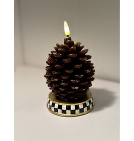 MacKenzie-Childs Pinecone Short Flicker Candle