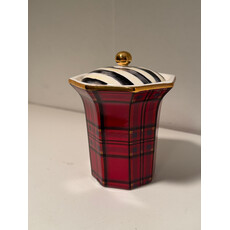 MacKenzie-Childs Tartan Cotton Box - Red