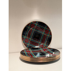 Tartan Black Salad or Dessert Plate