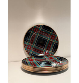 Tartan Black Salad or Dessert Plate