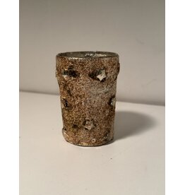 Gold Votive Holder with Embossed Stars