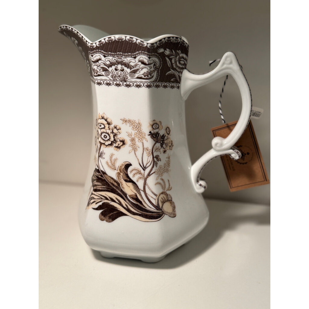 Brown Transferware Pitcher