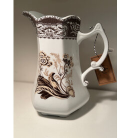 Brown Transferware Pitcher