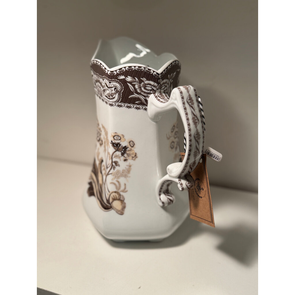 Brown Transferware Pitcher
