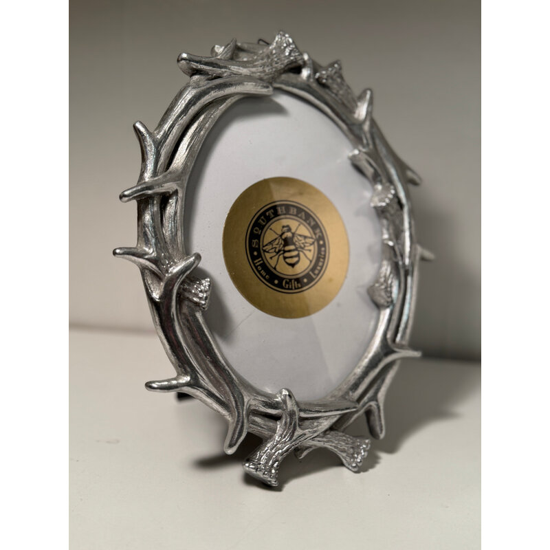 Silver Antlers Photo Frame - Large (5 x 7 photo)