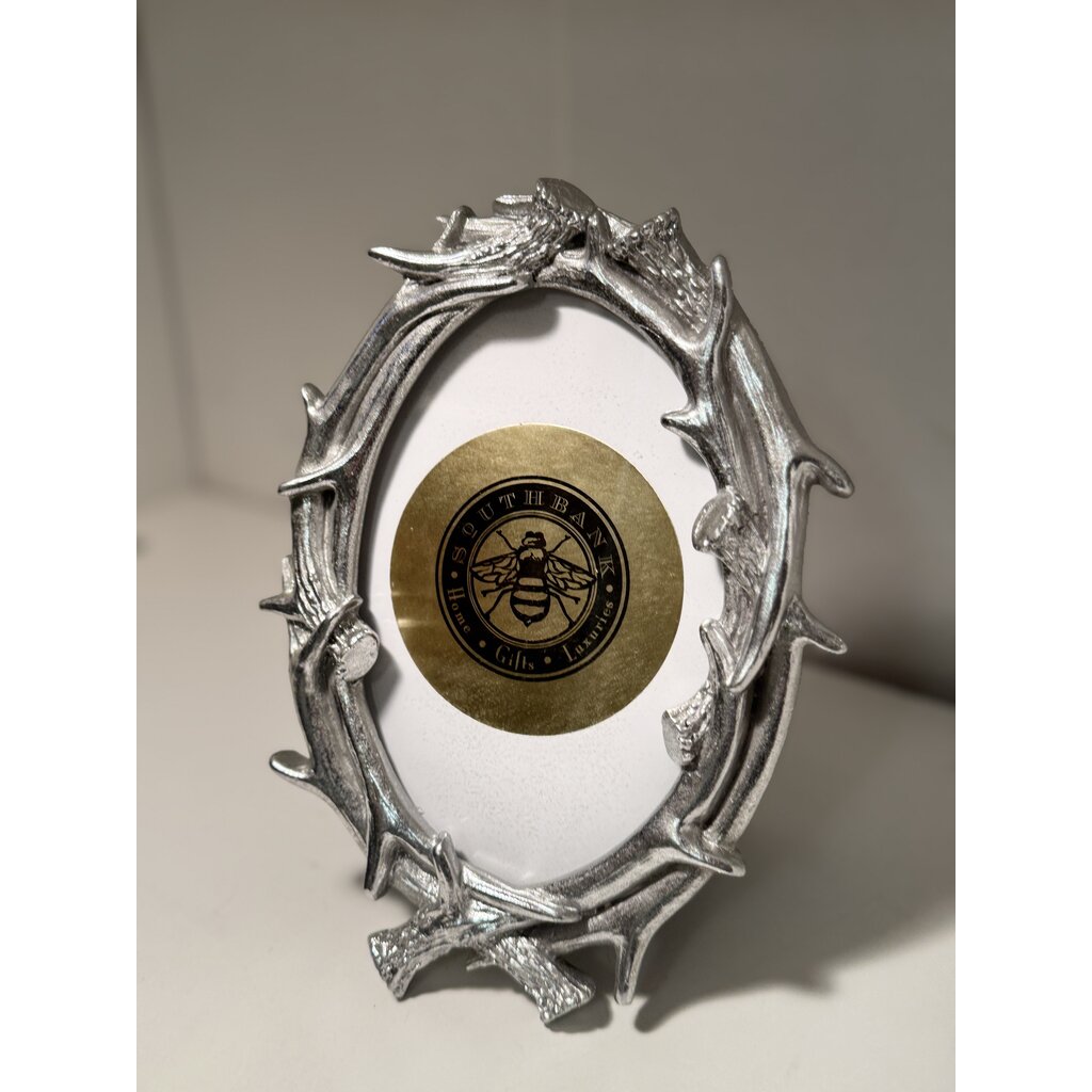 Silver Antlers Photo Frame - Small (4 x 6 photo)