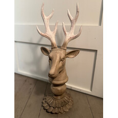 Large Resin Pedestal Deer Bust