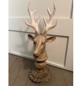 Large Resin Pedestal Deer Bust