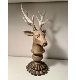 Small Resin Pedestal Deer Bust