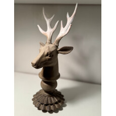 Small Resin Pedestal Deer Bust