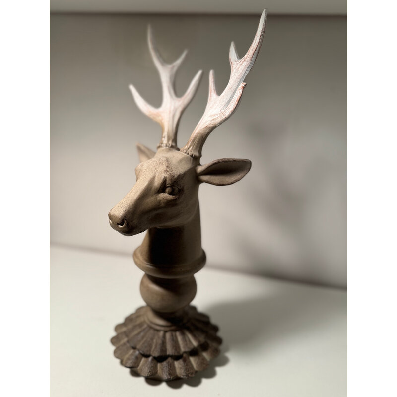 Small Resin Pedestal Deer Bust