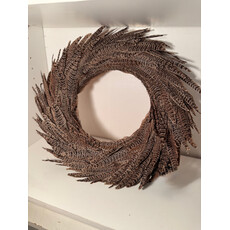 LARGE BROWN FEATHER WREATH