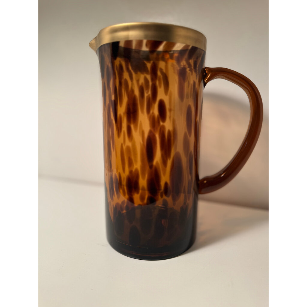 Glass Tortoise Shell Pitcher