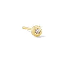 Kendra Scott Addison Single Stud Earring Gold White Cz