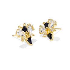 Kendra Scott Bee Stud Earring Gold Black Yellow Mix