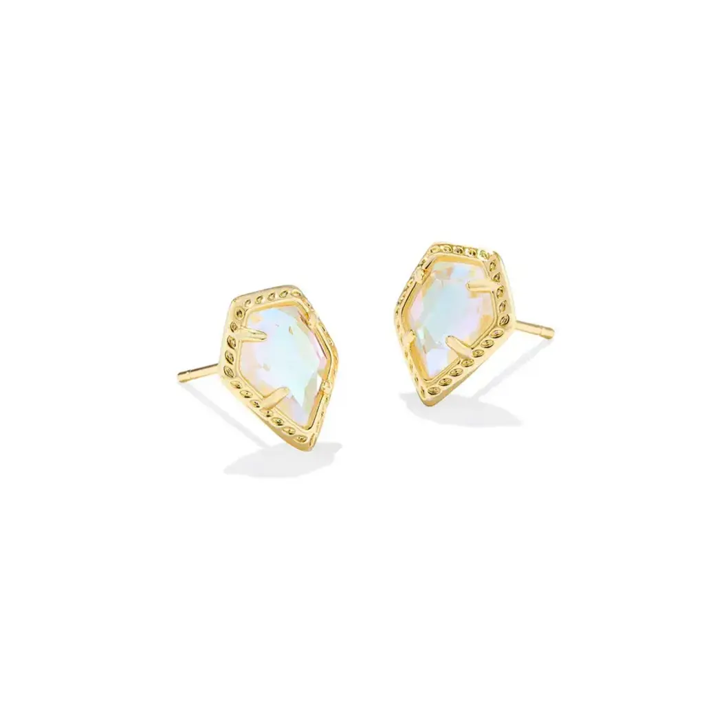 Kendra Scott Framed Tessa Stud Earring Gold Dichroic Glass