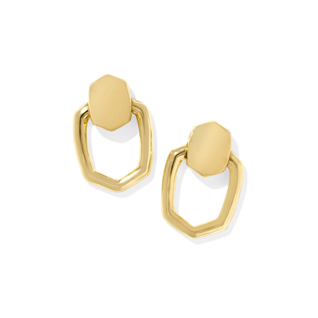 Kendra Scott Kaia Open Frame Earring Gold Metal