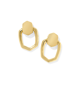 Kendra Scott Kaia Open Frame Earring Gold Metal