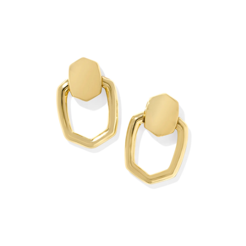 Kendra Scott Kaia Open Frame Earring Gold Metal