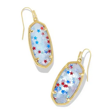 Kendra Scott Elle Star Drop Earring Gold/red/white/blue