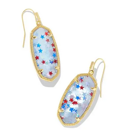 Kendra Scott Elle Star Drop Earring Gold/red/white/blue