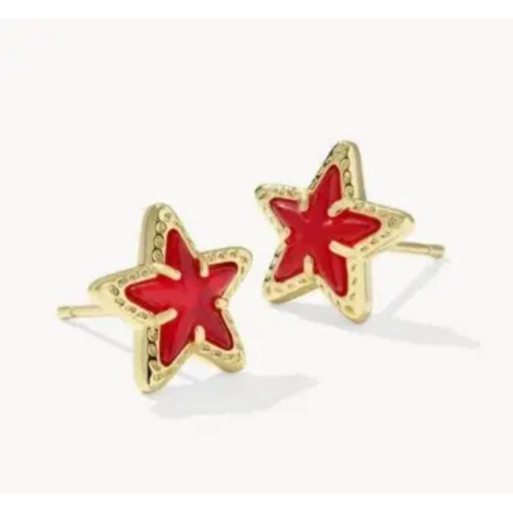 Kendra Scott Cassidy Stud Earring Gold Red Illusion