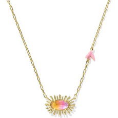 Kendra Scott Elisa Bird Pendant Neck gold sunrise waterclr illusion