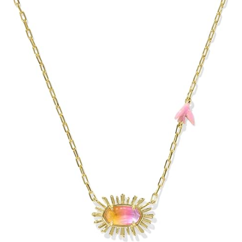 Kendra Scott Elisa Bird Pendant Neck gold sunrise waterclr illusion