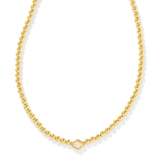 Kendra Scott ABBIE BEADED NECKLACE GOLD NATURAL MOTHER OF PEARL