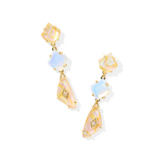 Kendra Scott Bianca Linear Earring Gold Irid White Mix