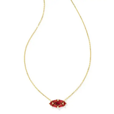 Kendra Scott Lindy Rae Elisa Short Pendant Gold Red Crystal