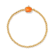Kendra Scott PUMPKIN STRETCH BRACELET GOLD ORANGE MOTHER OF PEARL