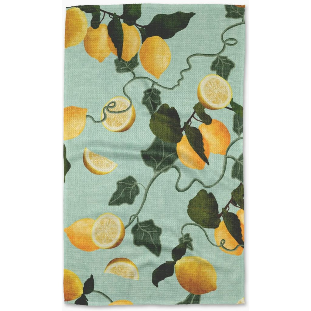 Geometry Amalfi Lemons Tea Towel