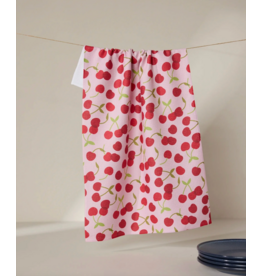 Geometry Cheery Cherries Towel