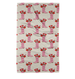 Geometry Cowgirl Boots Tea Towel