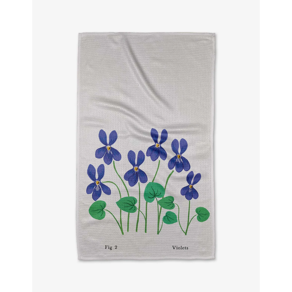 Geometry February Violets  Towel