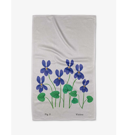 Geometry February Violets Towel