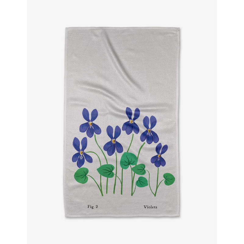 Geometry February Violets Towel